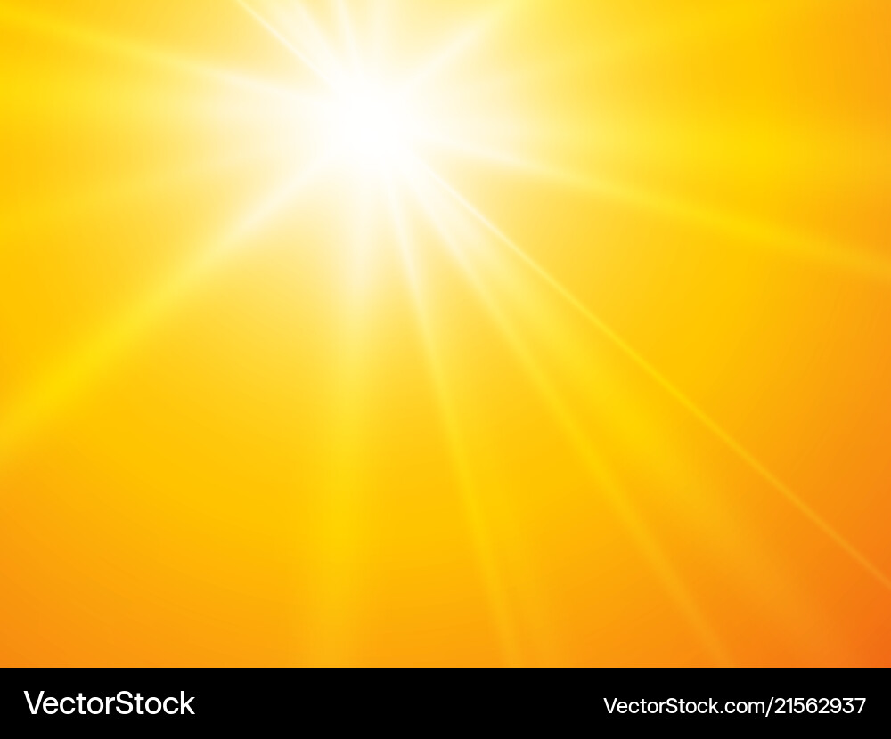 Golden Sun Rays Background Royalty Free Vector Image
