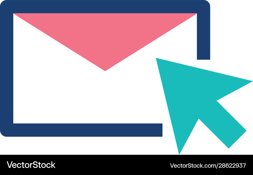 Isolierte Briefumschlagnachricht und Cursordesign Isolierte Briefumschlagnachricht und Cursordesign vektorbild