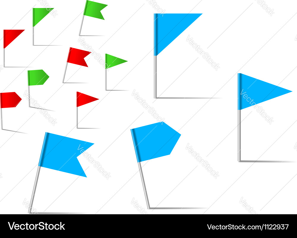 Navigation Pins & Location Markers vector image