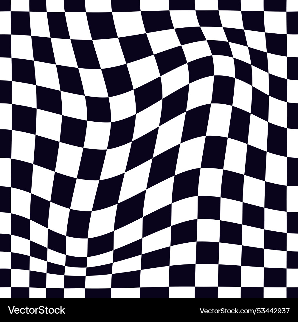 Psychedelic checkerboard pattern Psychedelic checkerboard pattern vector image