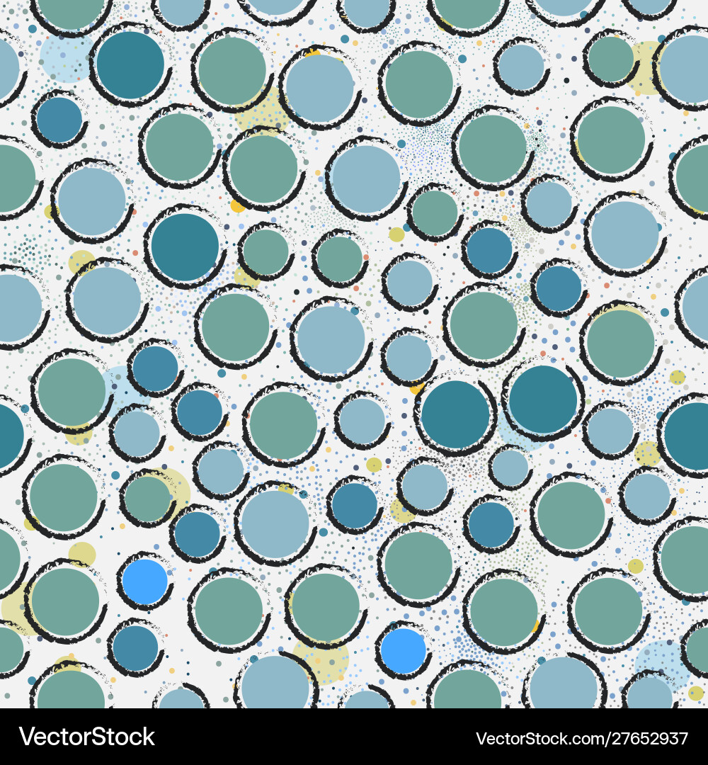 Seamless pattern with colorful balls scandinavian Seamless pattern with colorful balls scandinavian vector image