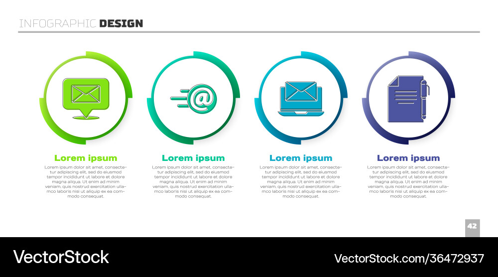 Set speech bubble with envelope mail and e-mail vector image