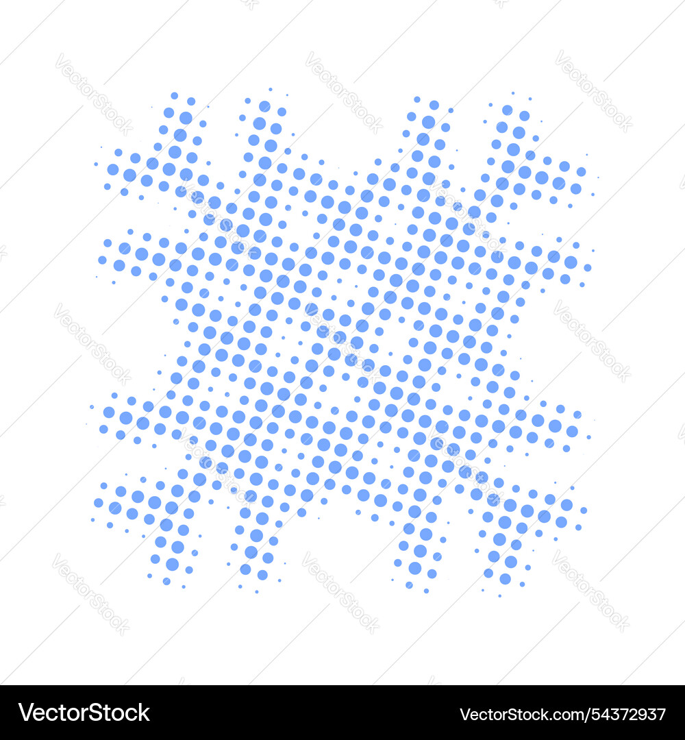 Snowflake halftone dot icon array Snowflake halftone dot icon array vector image