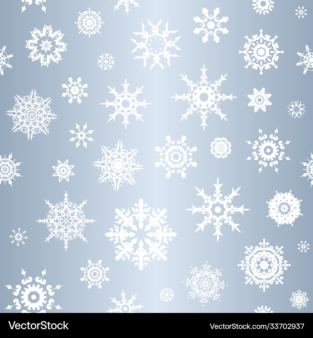 Snowflake seamless winter pattern colorful Snowflake seamless winter pattern colorful vector image