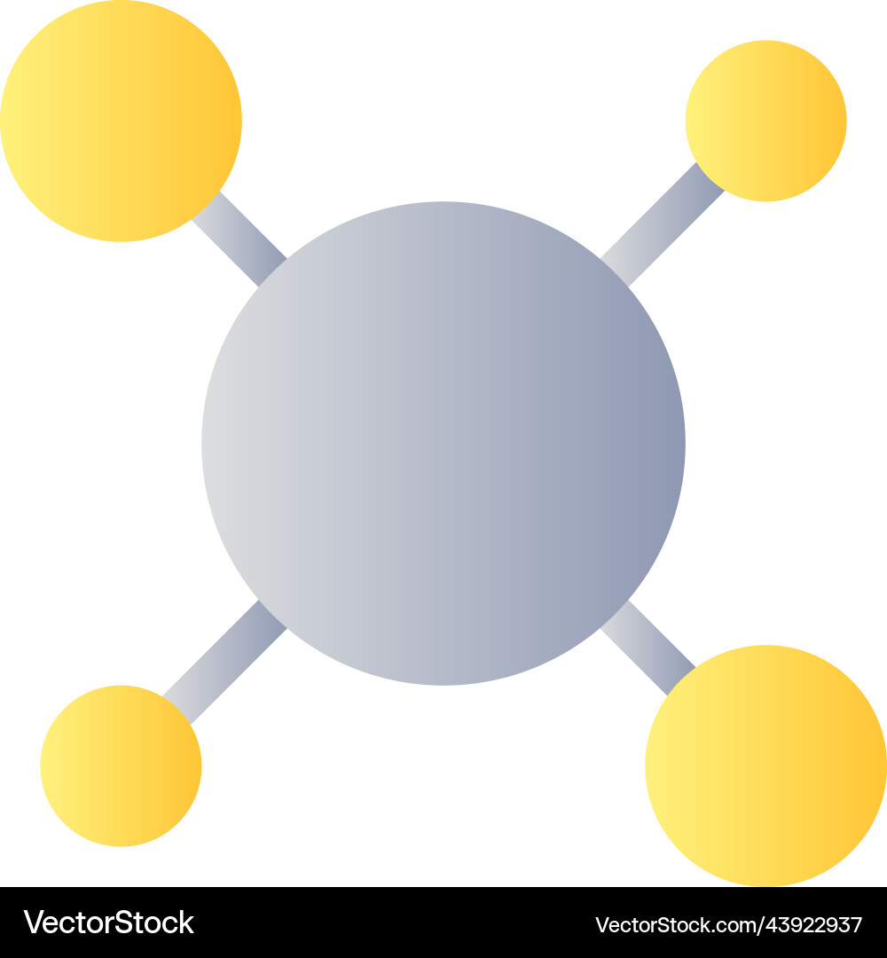 Structure of molecules flat gradient two-color ui Structure of molecules flat gradient two-color ui Vector Image