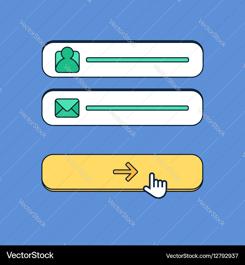 Web template of computer login form vector image
