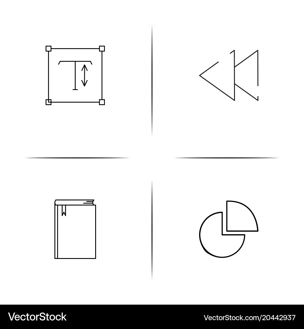 Web und Text einfache lineare Icon setsimple Umriss vektorbild