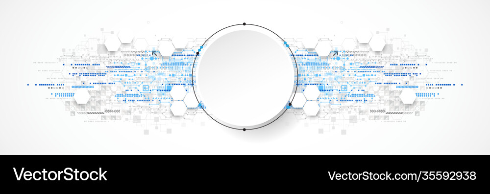 Abstract Technology Circuit Network vector image