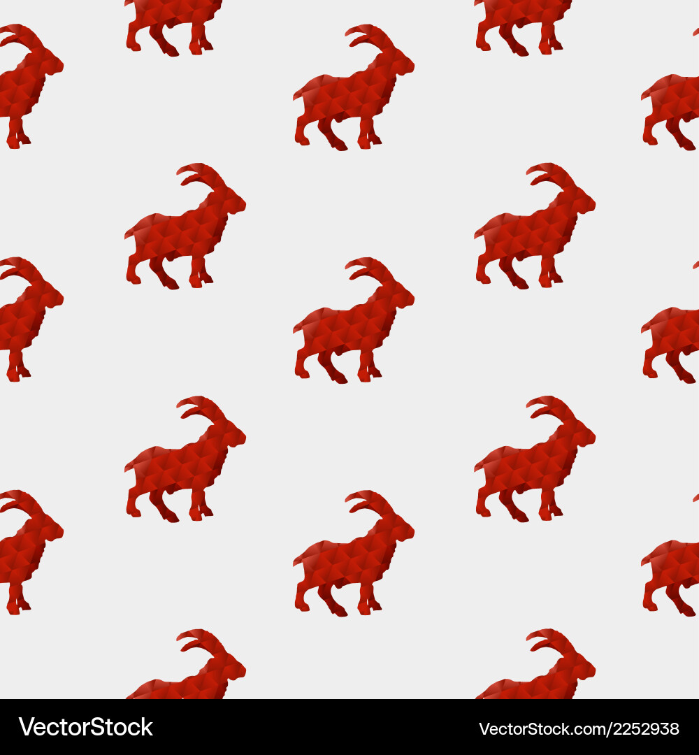 Abstract triangular goat vector image