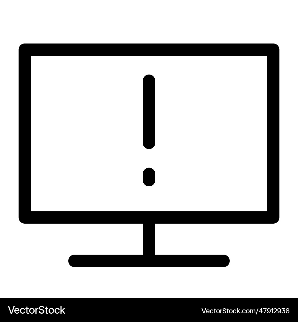 Alert warning indication in system Vector Image