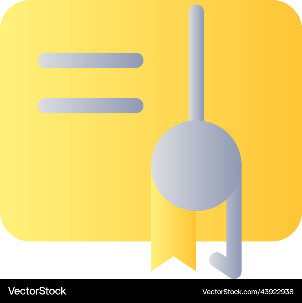 Certificate flat gradient two-color ui icon Certificate flat gradient two-color ui icon Vector Image