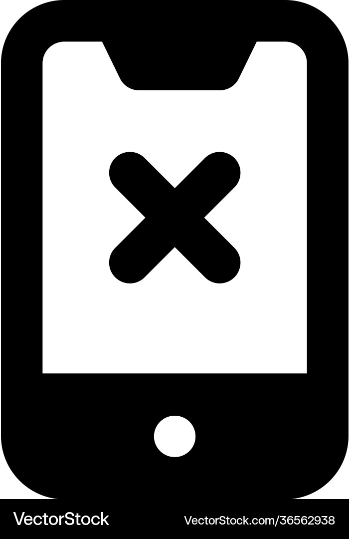 Delete mobile data vector image