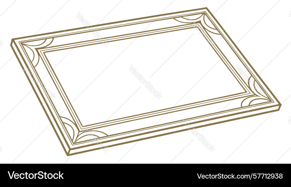 Elegant blank picture frame for display design Vector Image