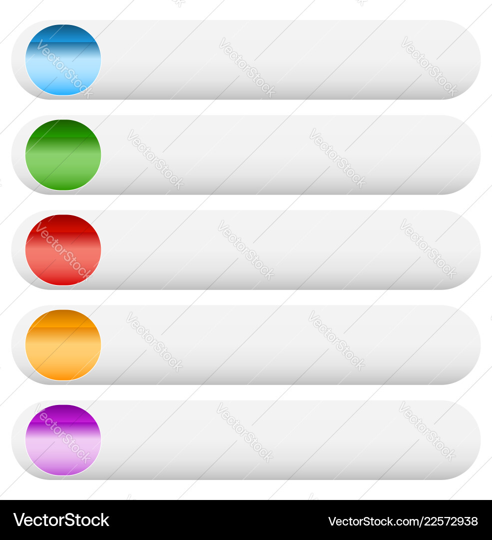 Empty button banner background in more colors Vector Image