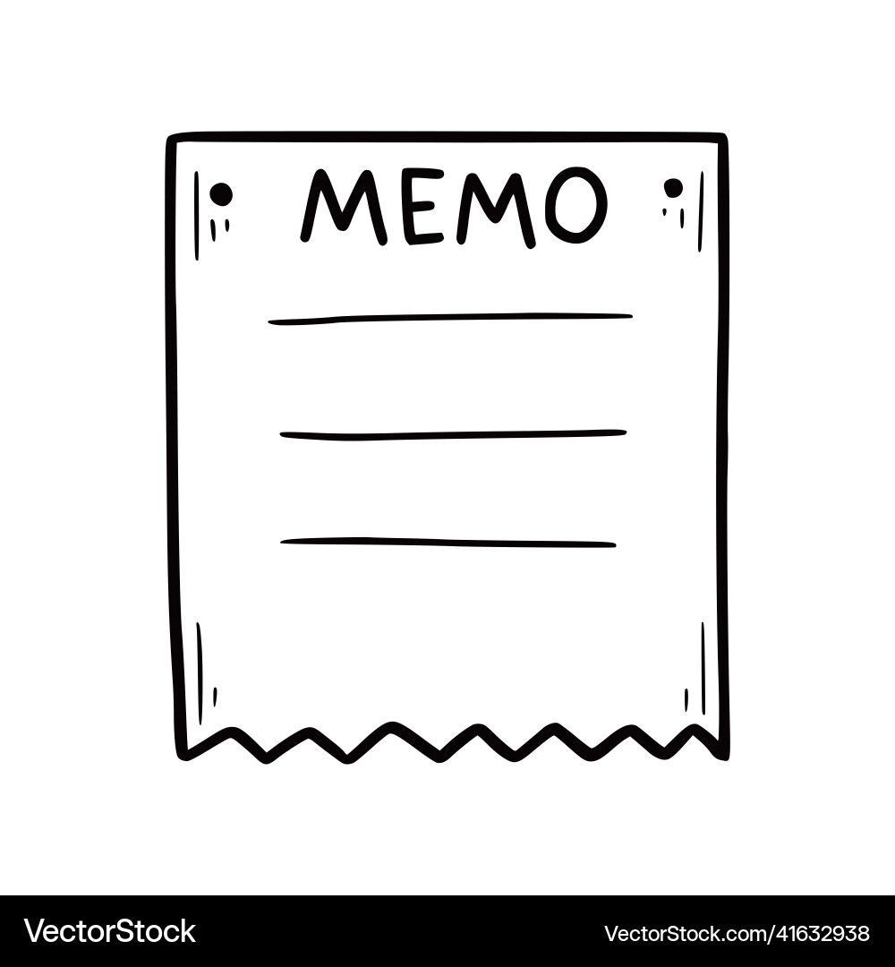 Hand Drawn Note Element - Paper Snippet vector image