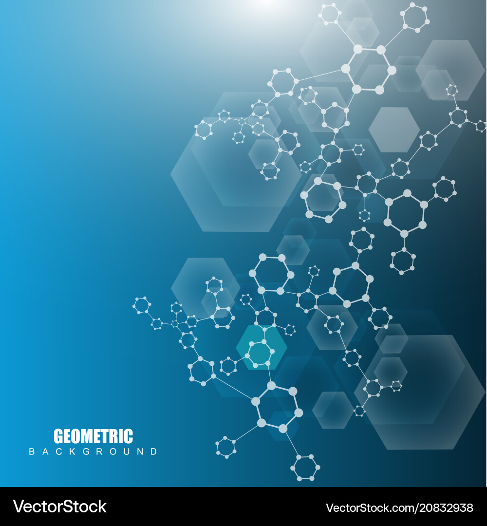 Hexagonal Data Network Abstract vector image