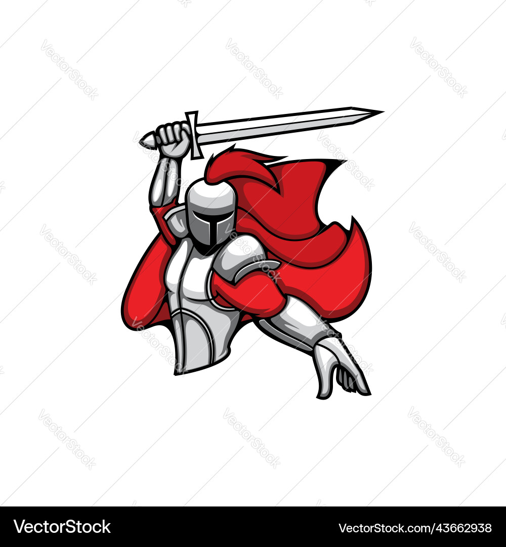 Medieval Knight in Armor vector image