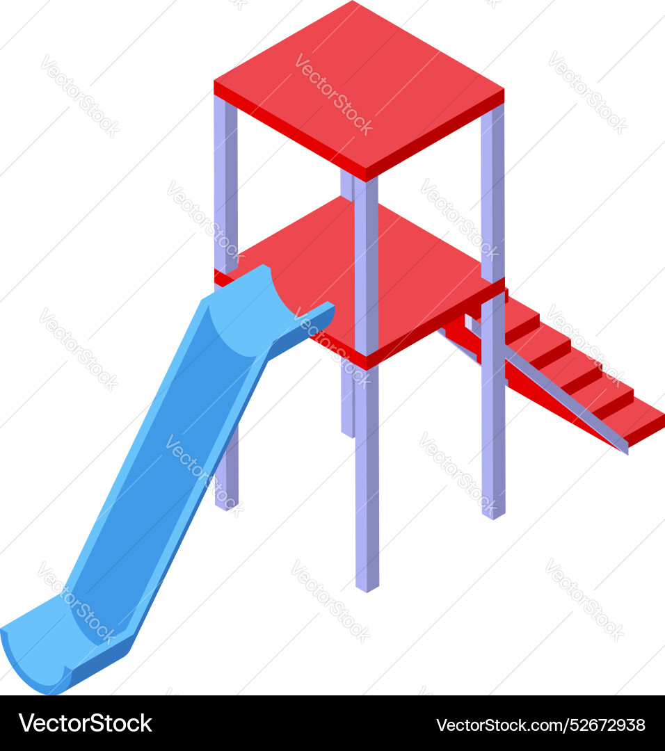 Playground structure with slide offering fun times Playground structure with slide offering fun times vector image