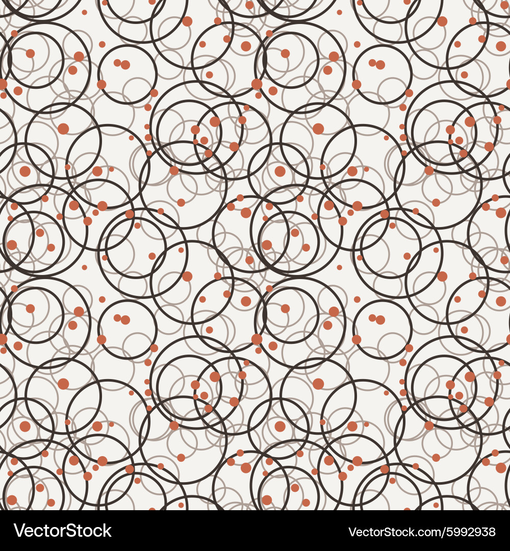 Seamless pattern of randomly circles vector image