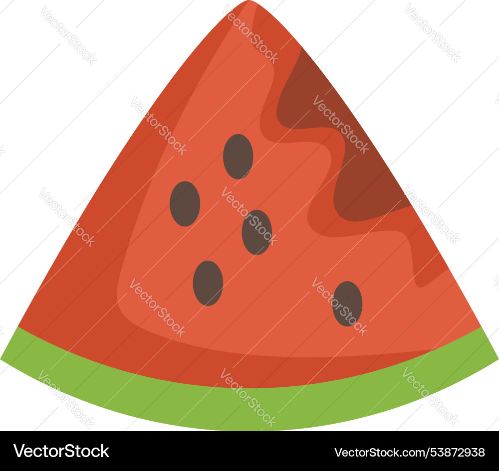 Wassermelone Scheibentropfen Saft auf weiß Vektorbild