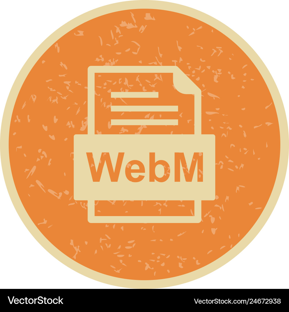 Webm file document icon vector image