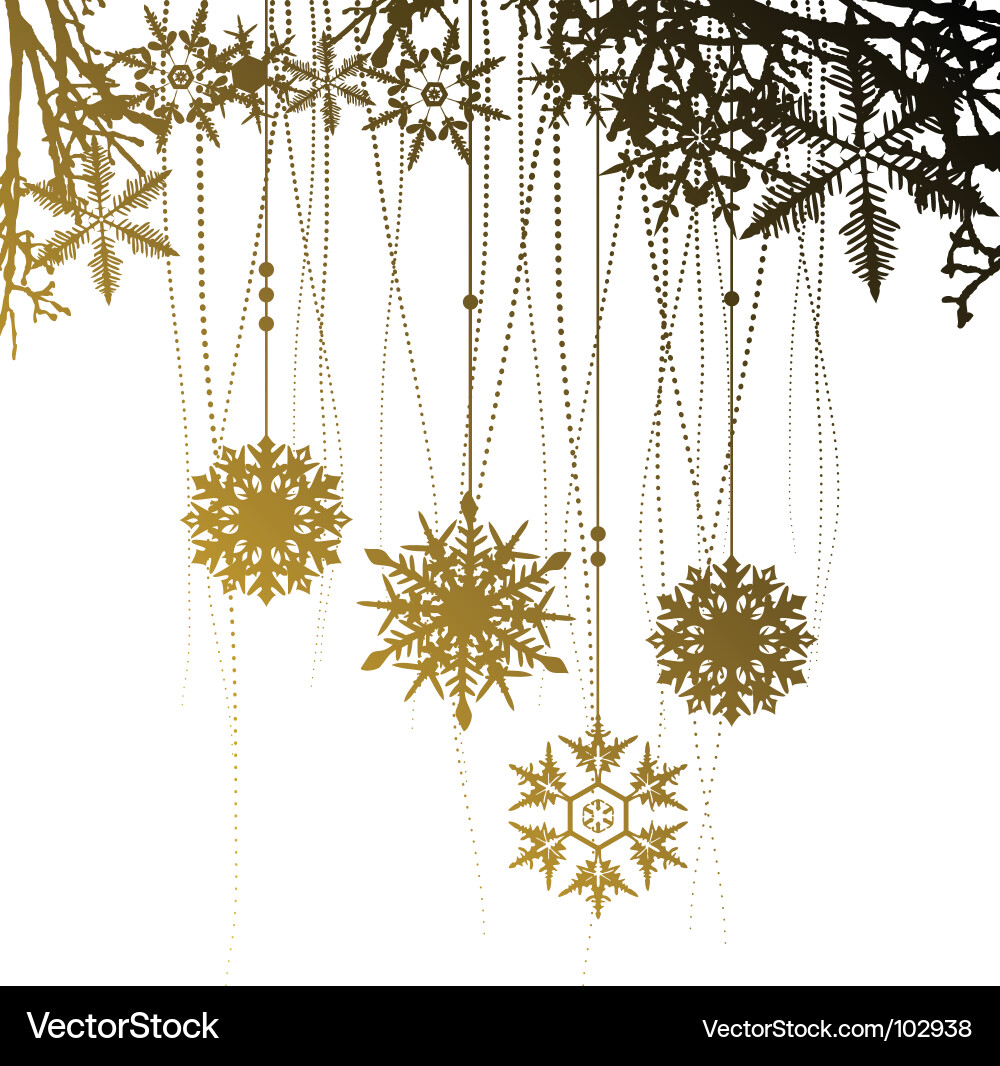 Winter Snowflake Background Vector Image