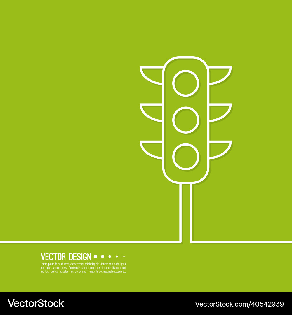 Abstract background with traffic light vector image