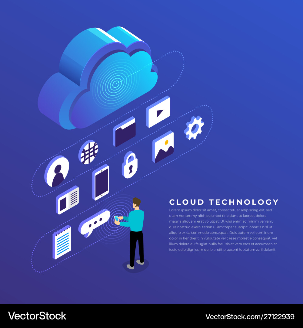 Cloud Computing Network Concept vector image
