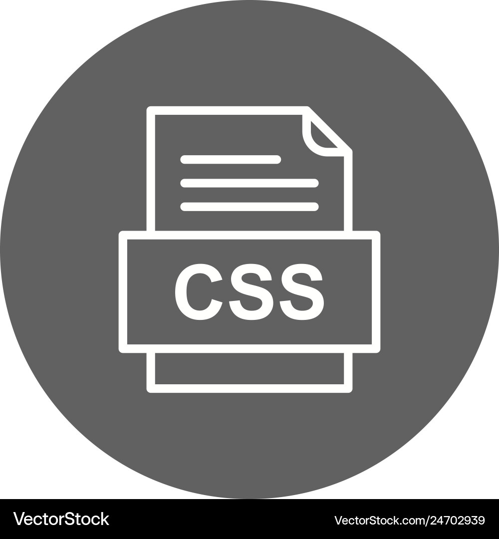 Css-Datei-Dokument-Symbol vektorbild