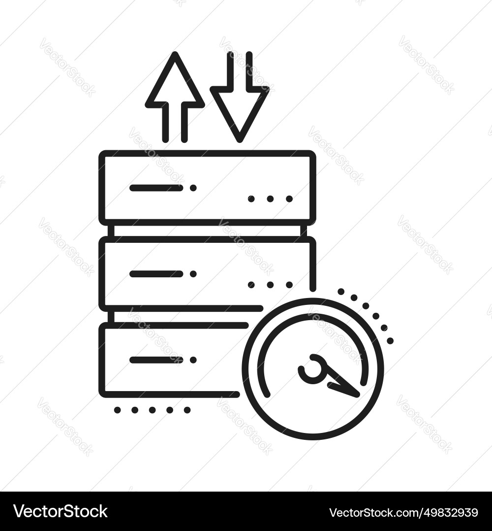Database server cloud storage service icon Database server cloud storage service icon vector image