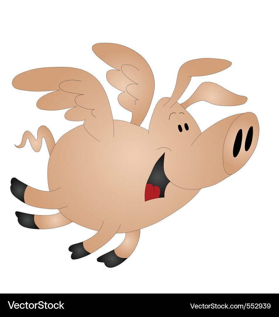 Flying Pigs Vector Image