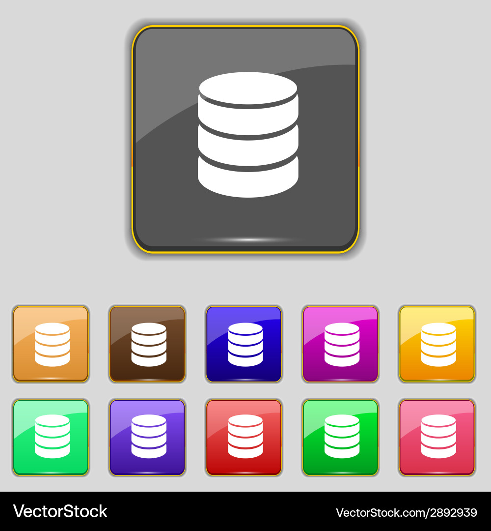 Hard disk and database sign icon flash drive stick vector image