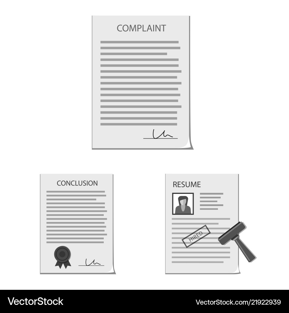 Isolated object of form and document icon Isolated object of form and document icon vector image