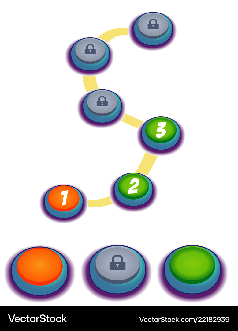 Level indicators for game ui map pointers Level indicators for game ui map pointers vector image