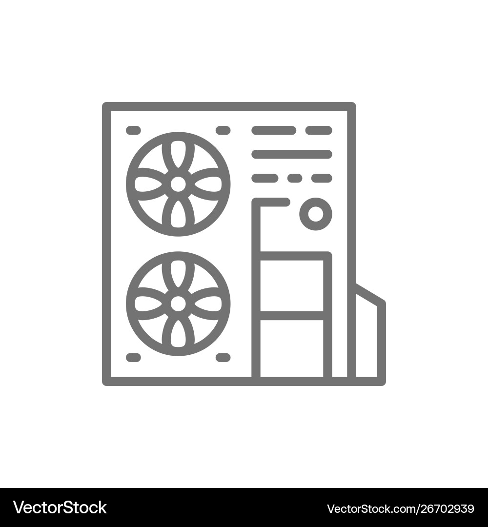Multi-split system air conditioner line icon Vector Image