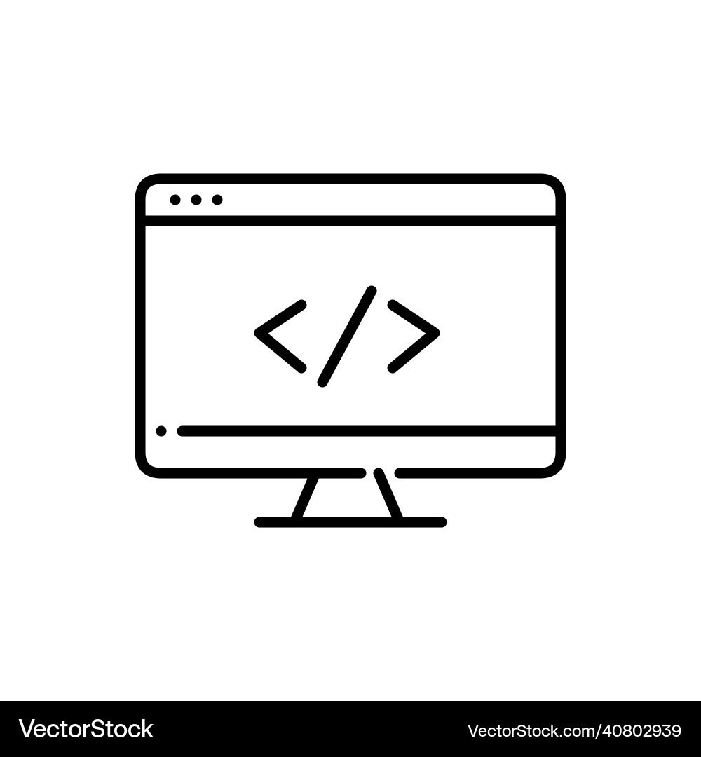 Programmierung Icon-Webcodierung in einem Browser Programmierung Icon-Webcodierung in einem Browser vektorbild