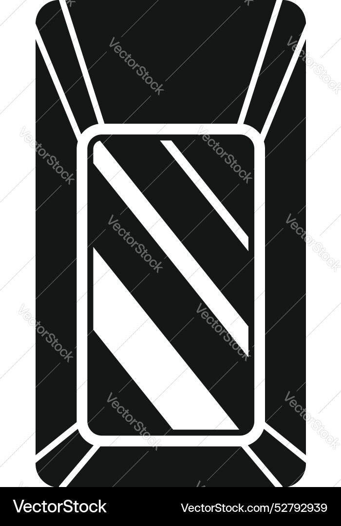 Rectangular mirror with rounded corners reflecting Vector Image