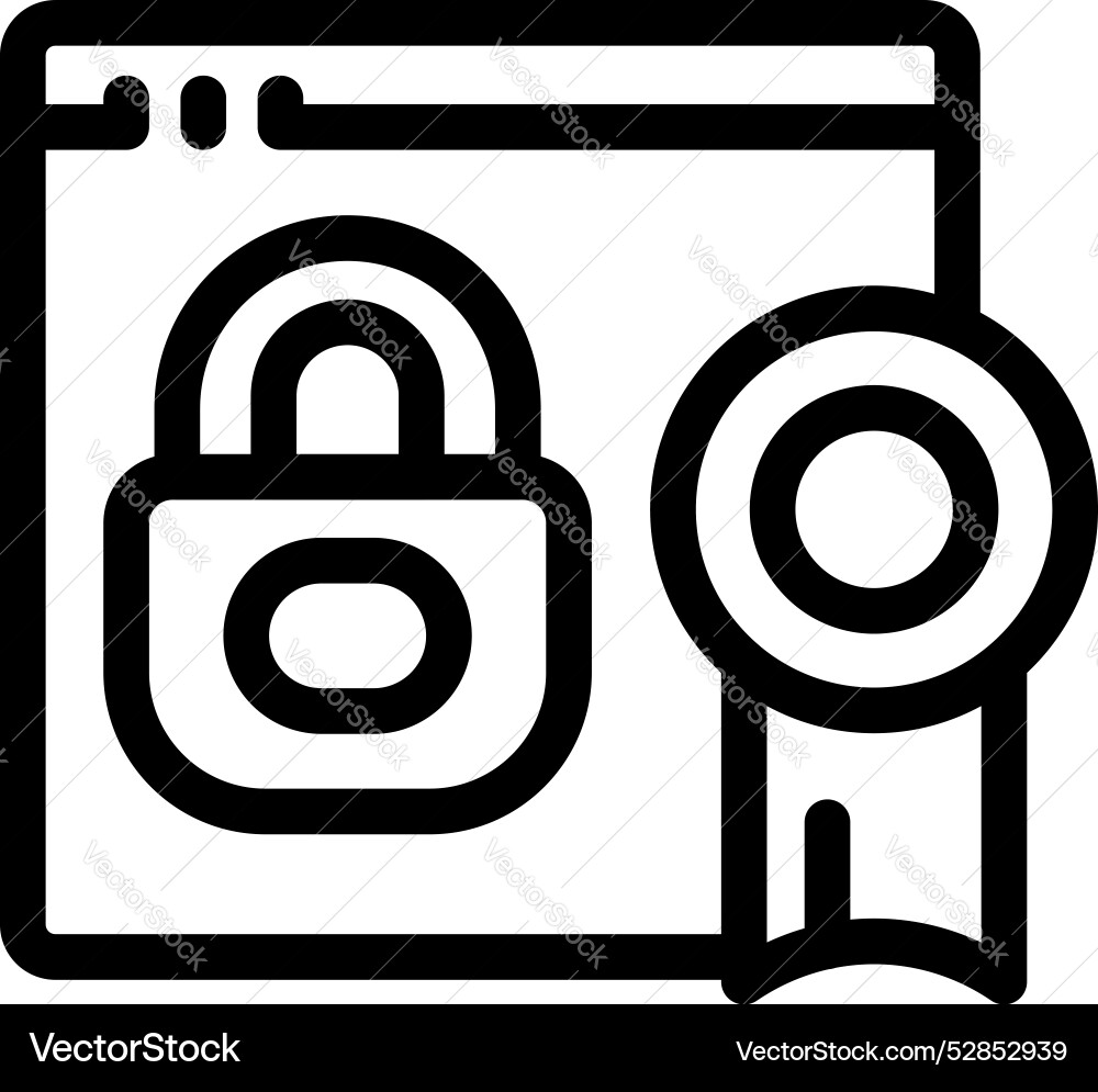 Secure website award for browsing Secure website award for browsing vector image