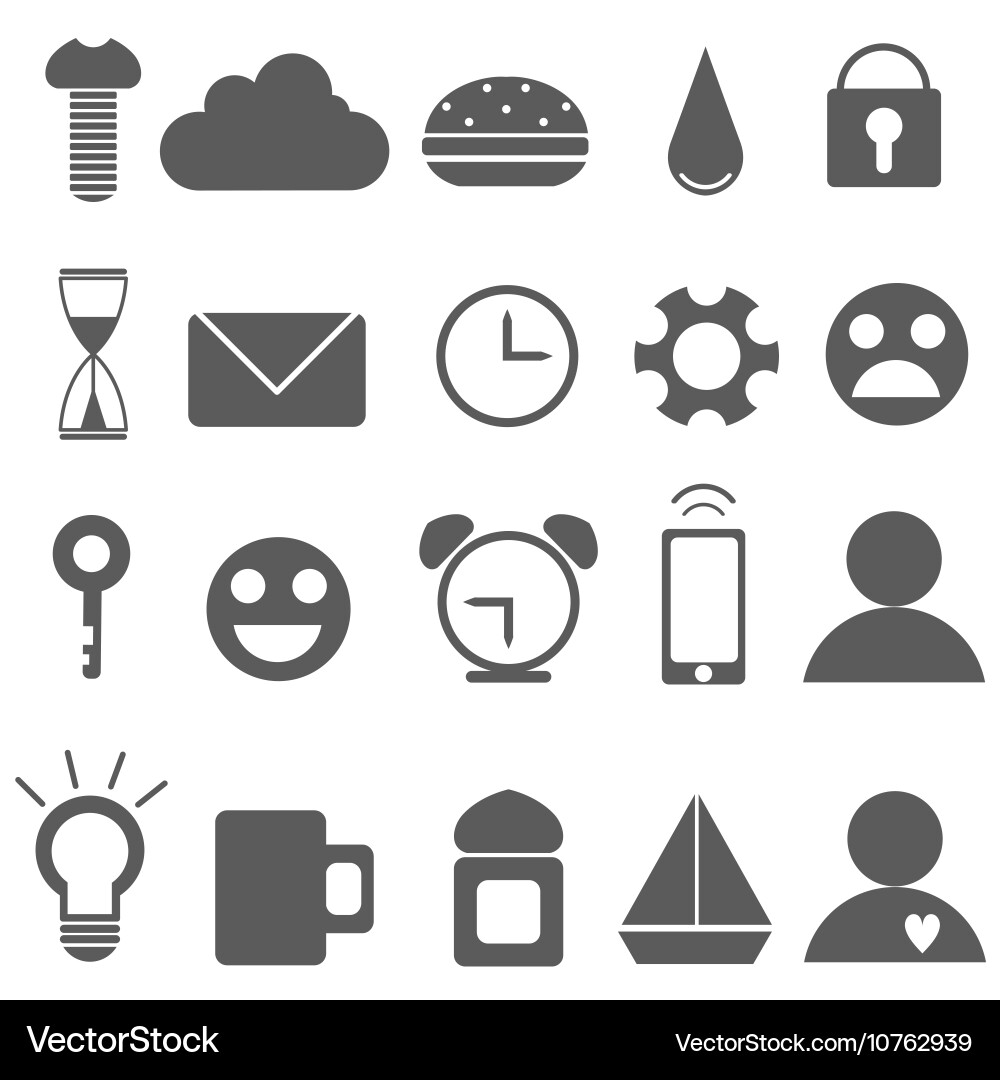 Set of universal outline icons for web and mobile vector image