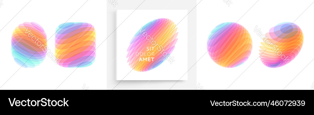 Set of various overlapping elements abstract Set of various overlapping elements abstract vector image