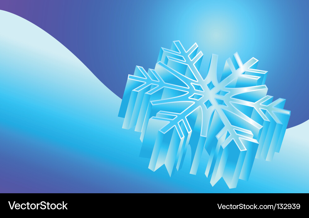 Snowflake background vector image