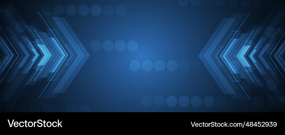 Technology banner design with hexagons abstract Vector Image