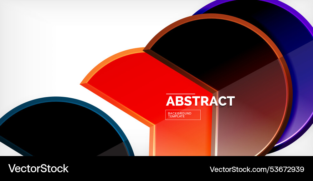 Trendy round shapes with triangular angle design Vector Image