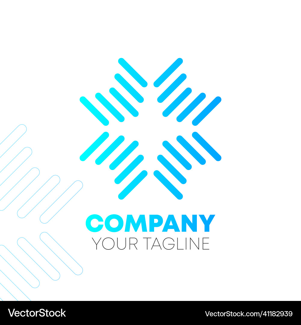 Unique and distinctive abstract logomark icon vector image