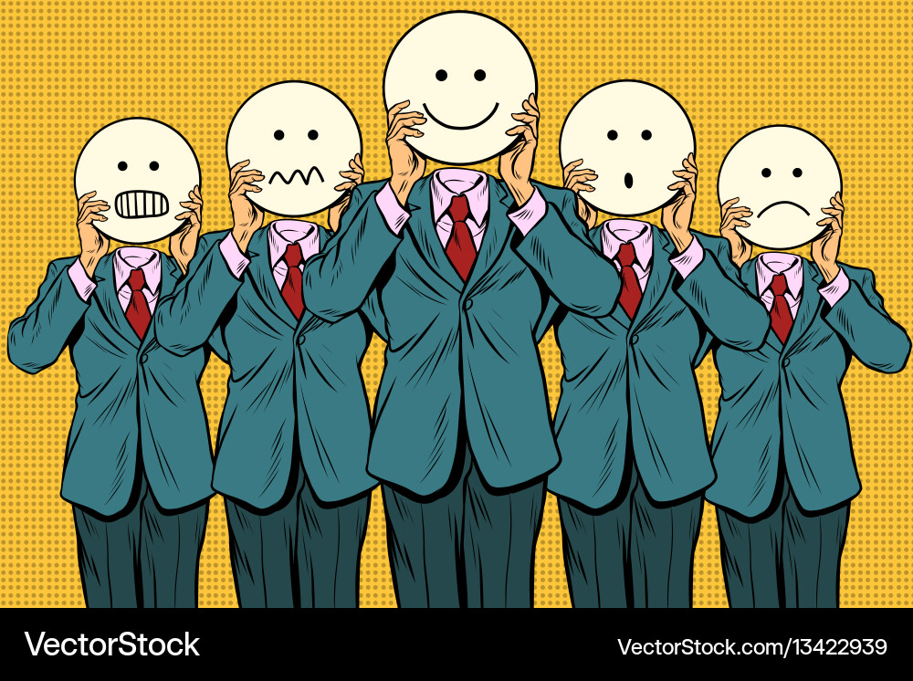 Vintage set of smiley face emoji people Vintage set of smiley face emoji people vector image
