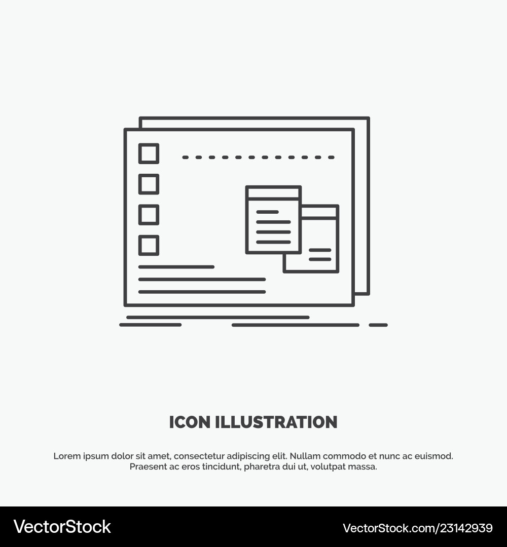 Window mac operational os program icon line gray Window mac operational os program icon line gray vector image