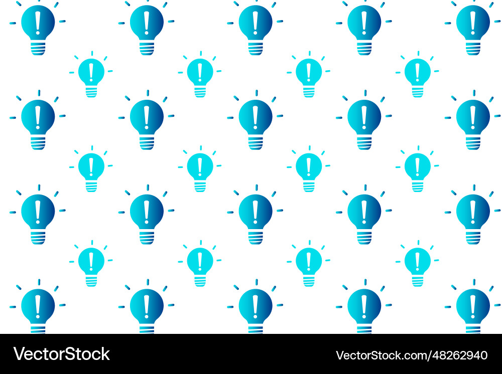 Abstract bulb exclamation mark pattern background vector image