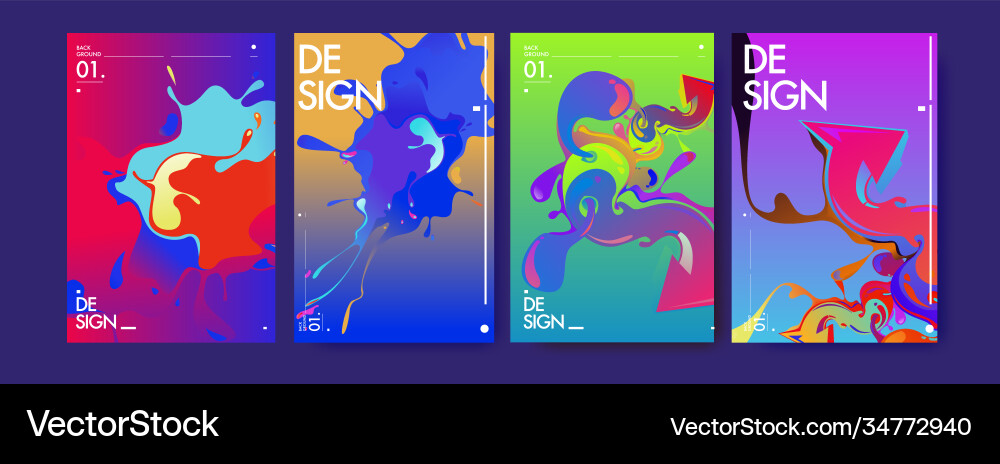 Colorful abstract fluid gradient pattern Colorful abstract fluid gradient pattern vector image