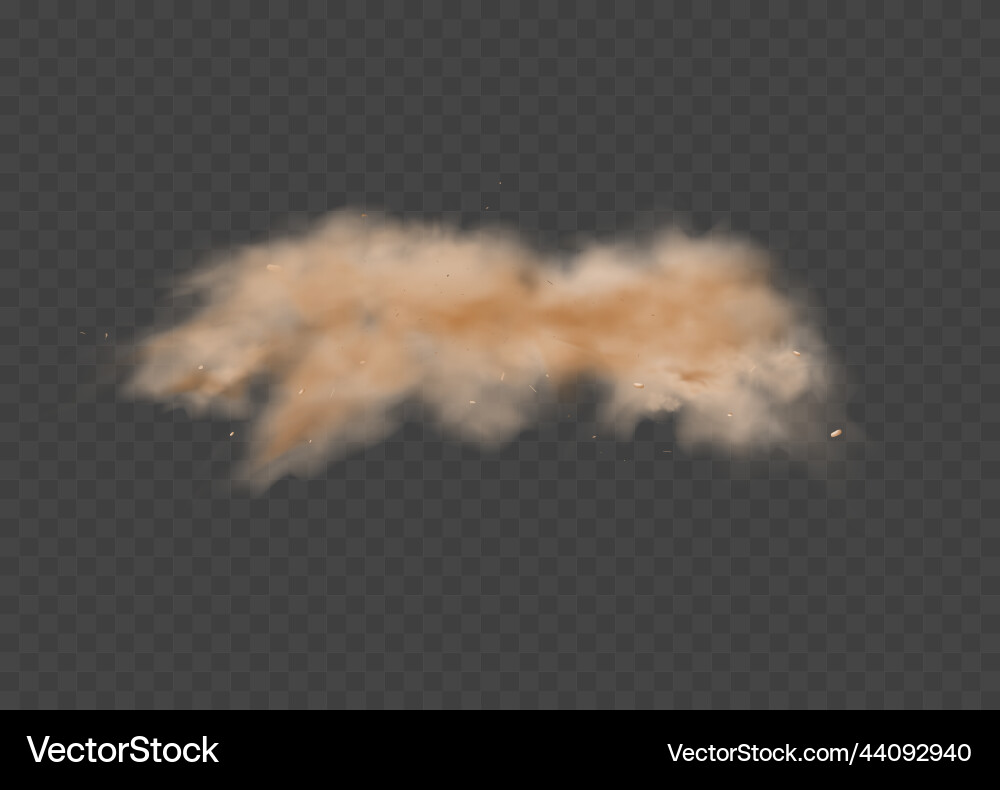 Dust sand cloud dirt air smog transparent Dust sand cloud dirt air smog transparent vector image