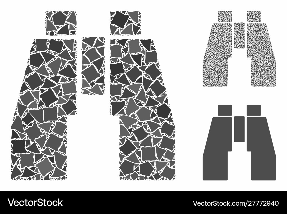 Find binoculars composition icon humpy items Find binoculars composition icon humpy items vector image